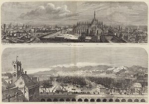 Vues de Milan et de Gênes